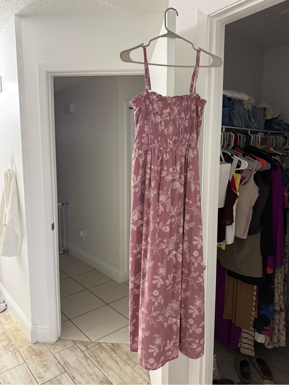 Universal Thread Mauve Pink Floral Maxi Dress